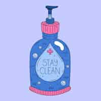 Free vector flat design illustrated hand sanitizer