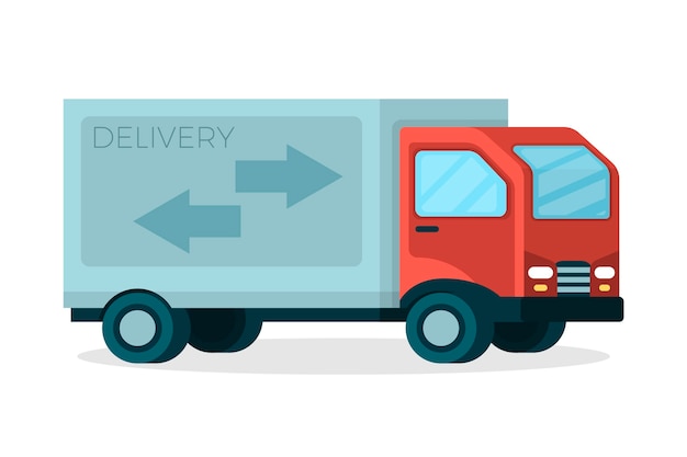 Free vector flat design illustration transport truck