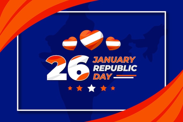 Free vector flat design indian republic day