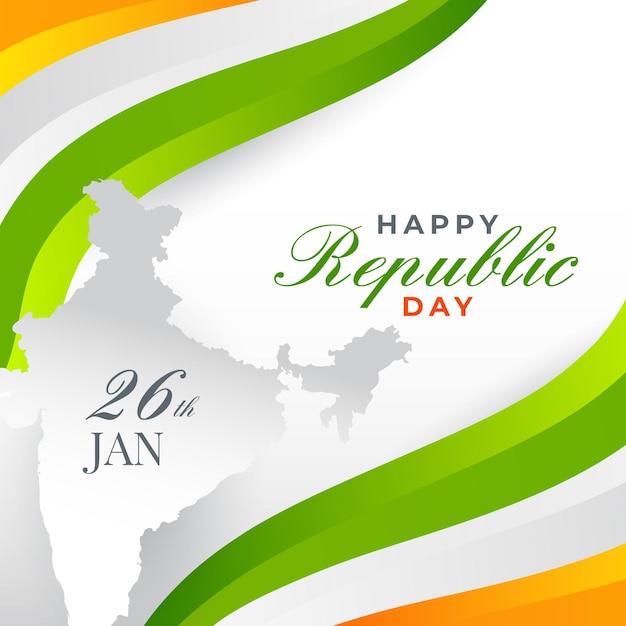 Flat design indian republic day