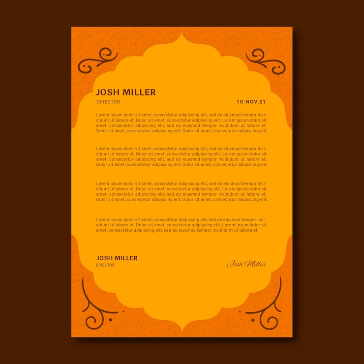मुफ़्त वेक्टर flat design indian restaurant letterhead