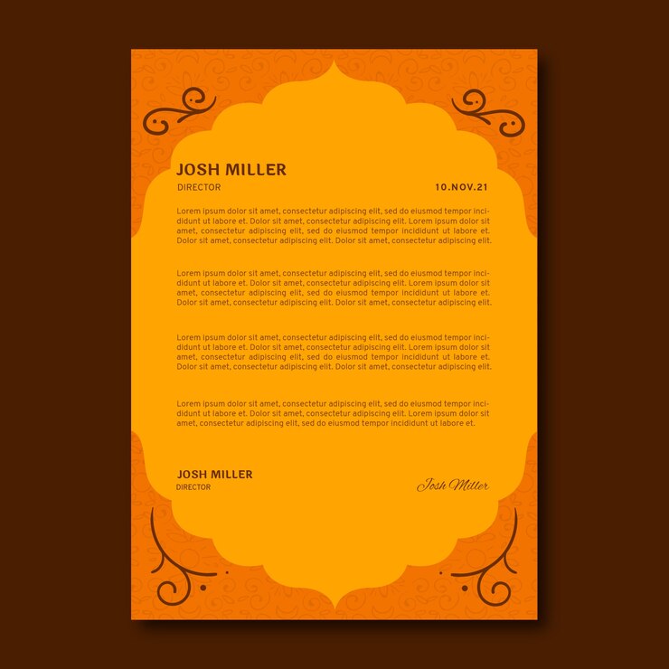 मुफ़्त वेक्टर flat design indian restaurant letterhead