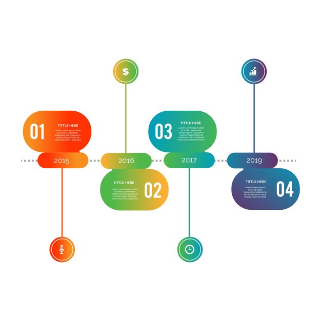 평면 디자인 infographic 단계 템플릿