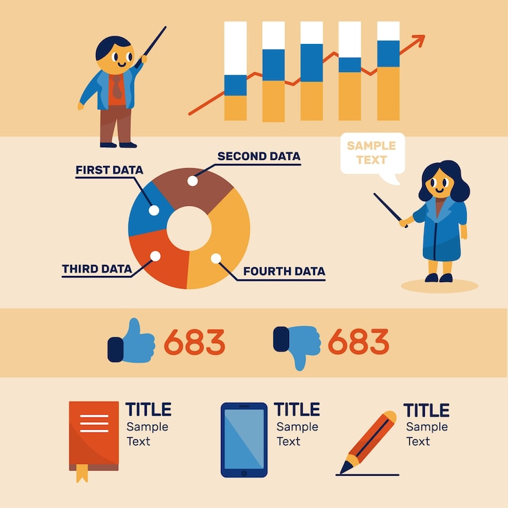 Free Vector flat design infographic with retro colors