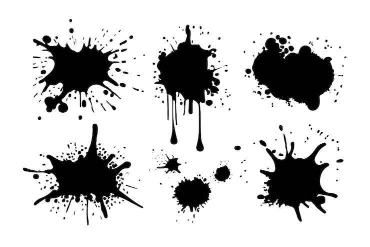 Free Vector flat design ink splash element
