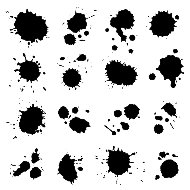 Free Vector flat design ink splash element