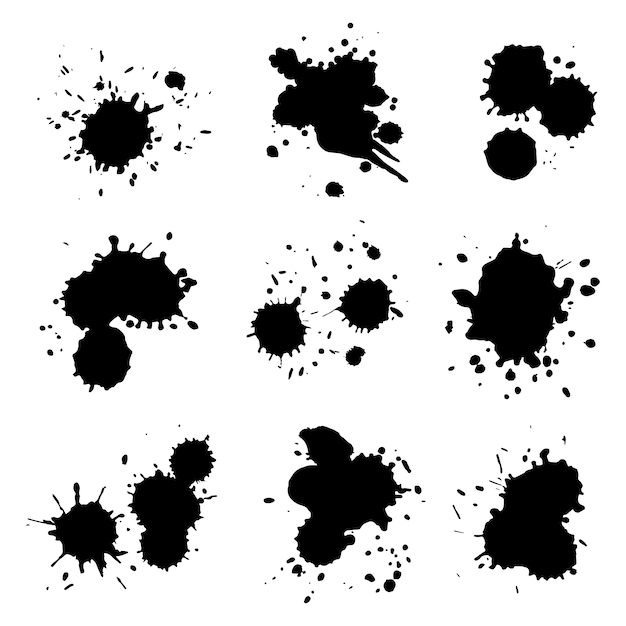 Бесплатное векторное изображение Элемент всплеска чернил в плоском дизайне