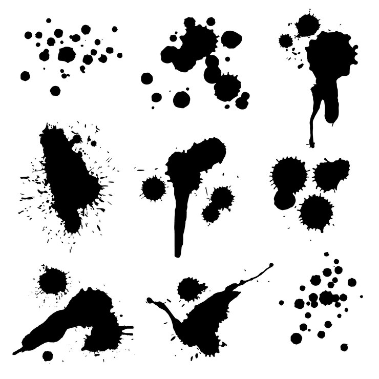 Free Vector flat design ink splash element