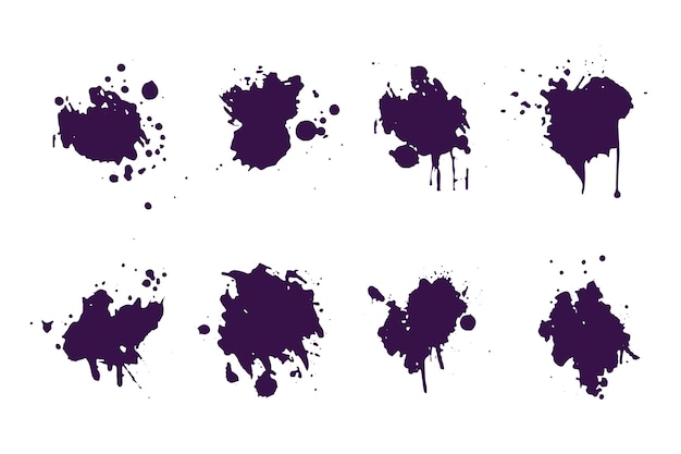 Free vector flat design ink splash elements