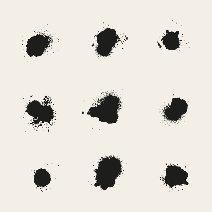 Free Vector flat design ink splash elements