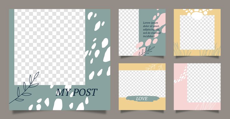 Free Vector flat design instagram posts minimal design