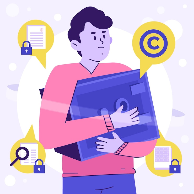 Free Vector flat design intellectual property concept