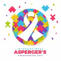 Free vector flat design international asperger’s awareness day