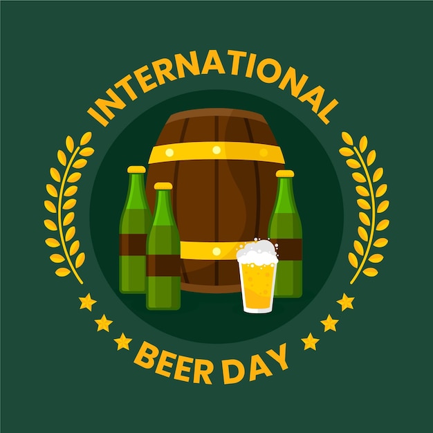 Free vector flat design international beer day