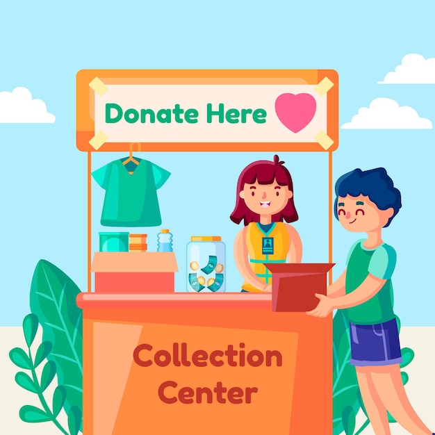 Free vector flat design international day of charity