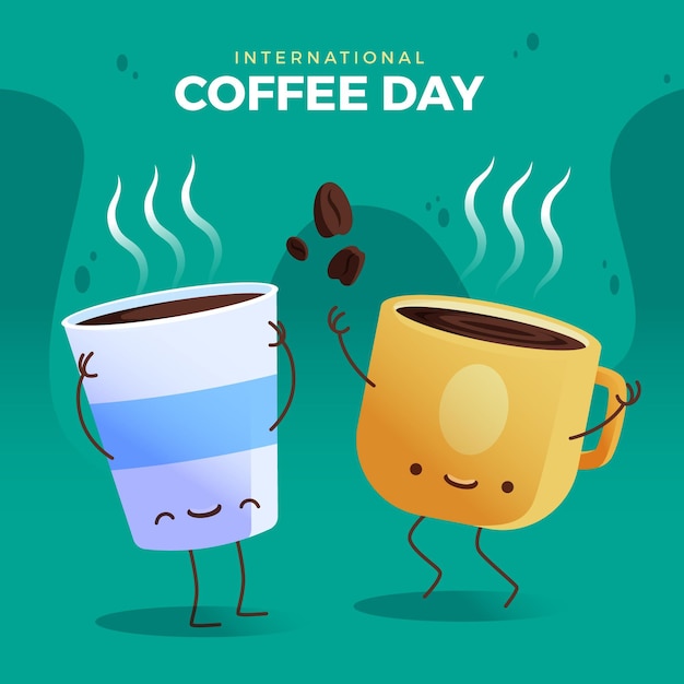 평면 디자인 국제 커피의 날