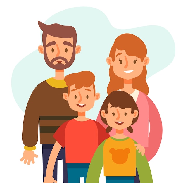 Flat design international day of families concept