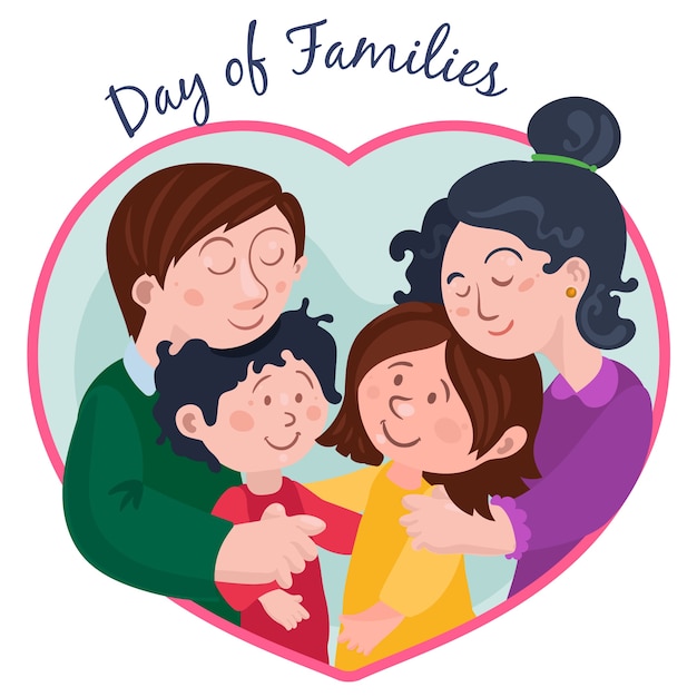 Free vector flat design international day of families