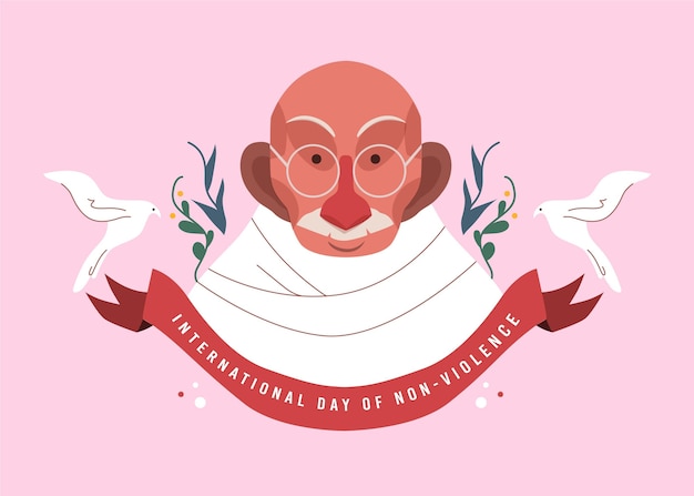 Free Vector flat design international day of non violence