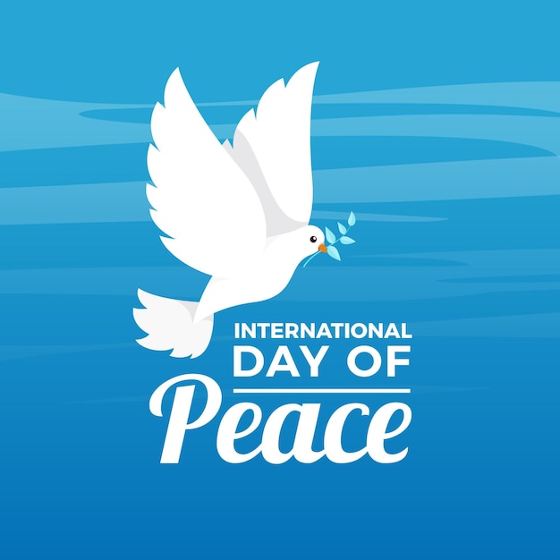 フラットデザイン国際平和デーの日
