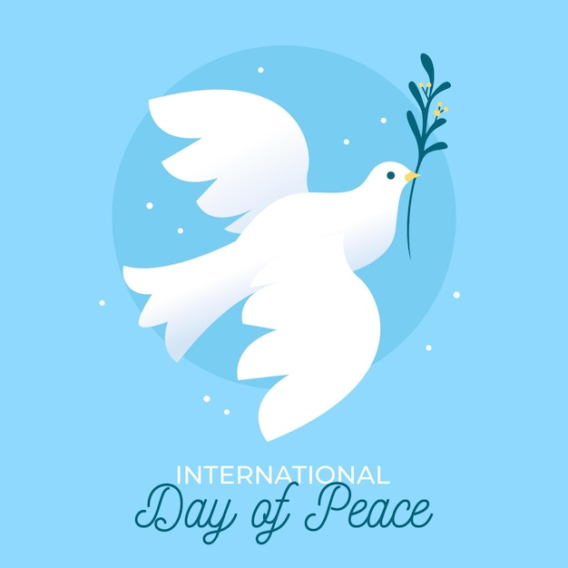 Flat design international day of peace concept