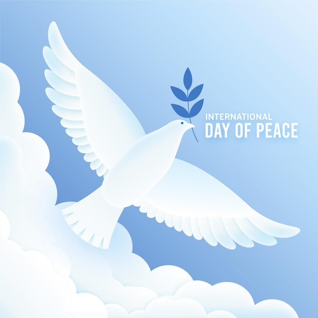 평화 일러스트의 평면 디자인 국제 날