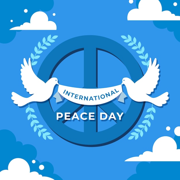 Free vector flat design international day of peace