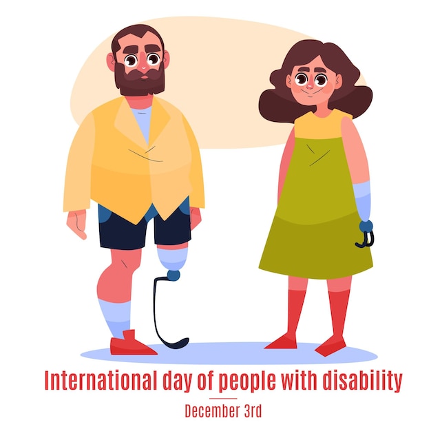 Free vector flat design international day of people with disability