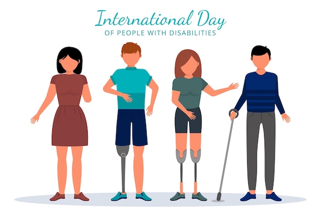 Free vector flat design international day of people with disability