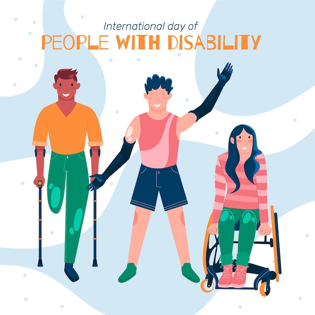 Flat design international day of people with disability