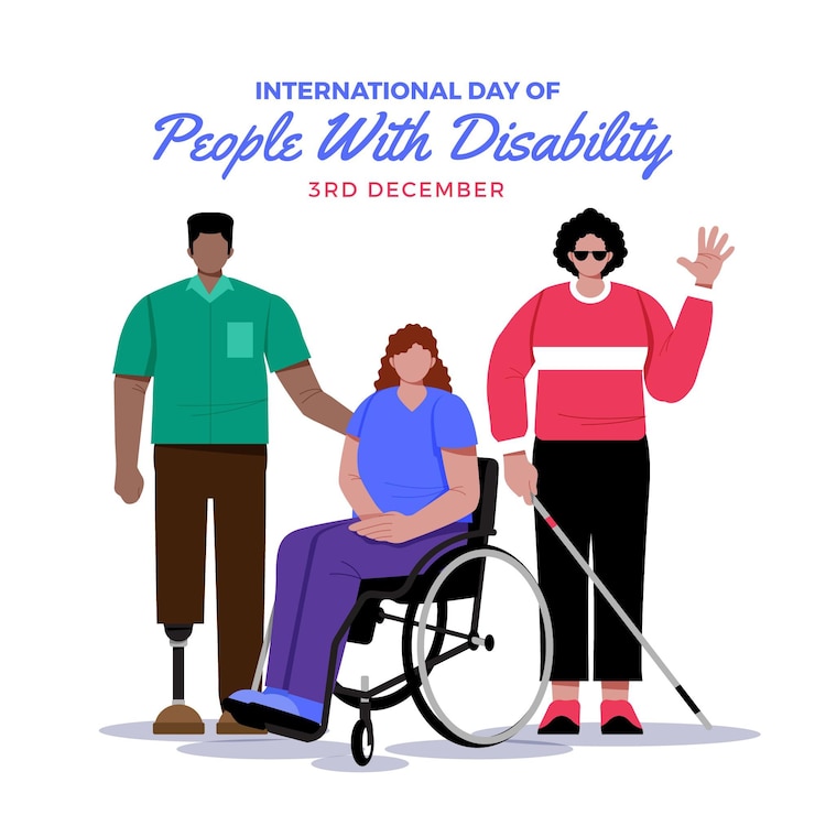 Free Vector flat design international day of people with disabillity