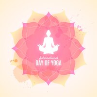Free vector flat design international day of yoga