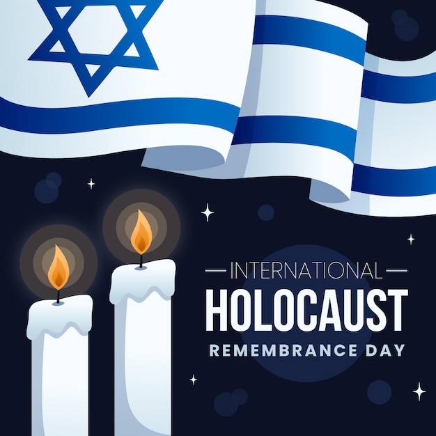 Free vector flat design international holocaust remembrance day