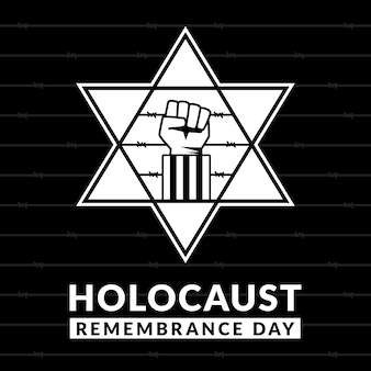 Международный день памяти жертв холокоста в плоском дизайне