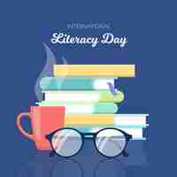 Free vector flat design international literacy day concept