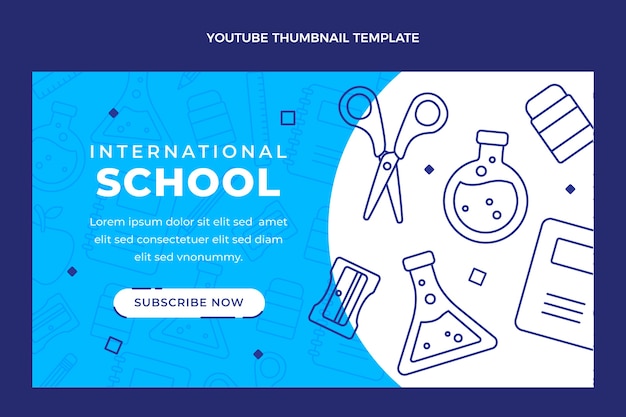 Free vector flat design international school template