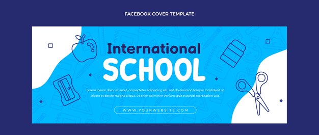 flat design international school template