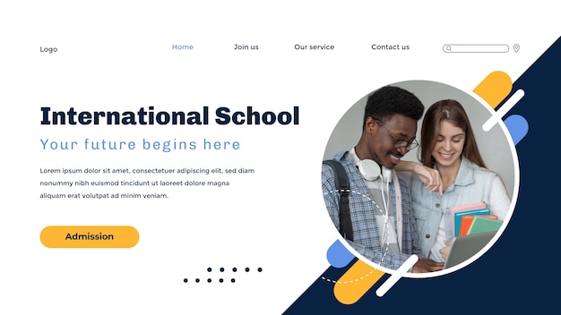 Free vector flat design international school template