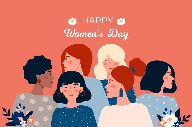 Flat design international women day