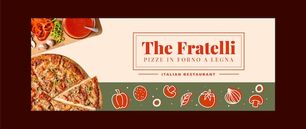 Free vector flat design italian restaurant template