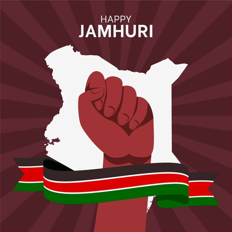 Free Vector flat design jamhuri day and fist