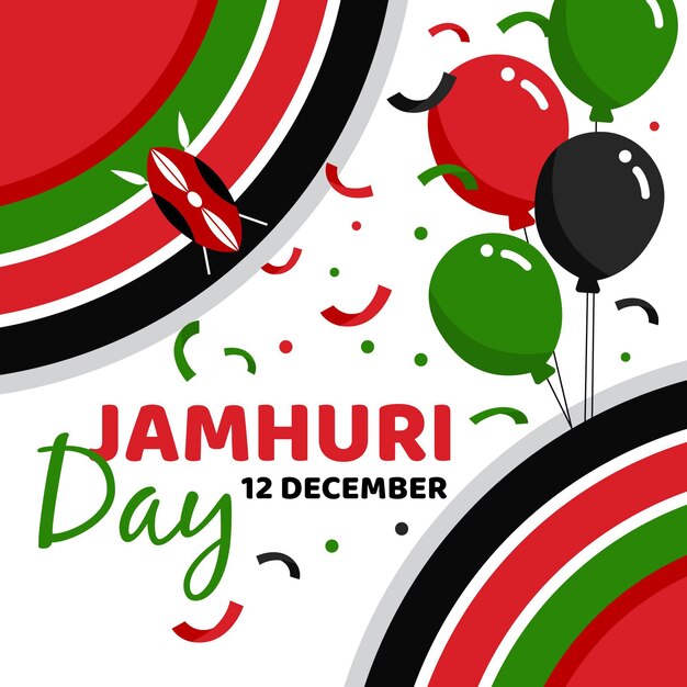 Flat design jamhuri day