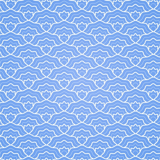 Free vector flat design japanese wave pattern design