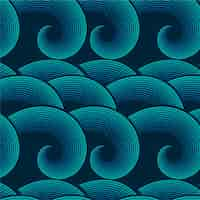 Free vector flat design japanese wave pattern design