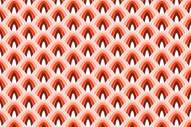 Flat design japanese wave pattern illustration