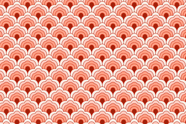 無料ベクター フラットなデザインの日本の波のパターンの図