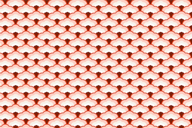 Flat design japanese wave pattern illustration