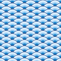 Free vector flat design japanese wave pattern