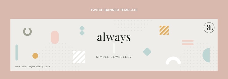 Free Vector flat design jewellery boutique twitch banner