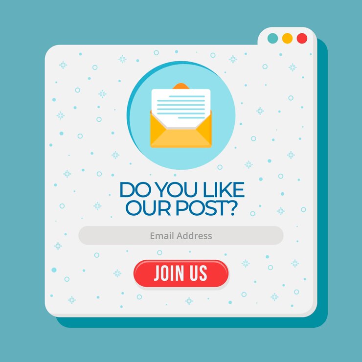 Free Vector flat design join us pop up